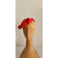 Vintage Red Hat Sculpted Swirled Wool Alva Millinery