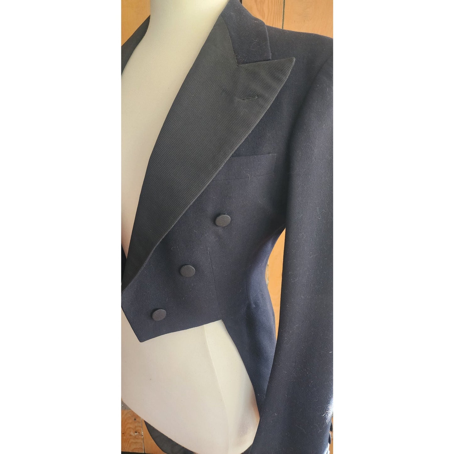 Vintage 30s Mens Tuxedo Tailcoat Black Evening Jacket