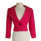 Vintage 90s YSL Saint Laurent Blazer Fuschia Silk Rive Gauche