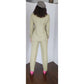 Vintage 80s Designer Pant Suit Pale Green Linen Collectible Gold Giorgio Sant Angelo