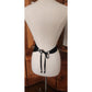 Vintage 1980s Jean Muir Belt Black Fabric Sash Wrap Tie Asymmetrical