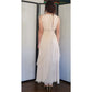 Vintage 2000s Fendi Dress Silk Chiffon Wrap Evening Gown Cream NWT Bergdorf Goodman