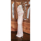 Vintage 30s Pale Pink Silk & Lace Bias Cut Nightgown Dress Long Slip Old Hollywood M