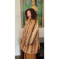 Vintage 70s Fox Fur Coat Hip Length Stripe Pattern / L