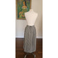Vintage 1970s Long Skirt Houndstooth Wool High Waisted Pleated / S