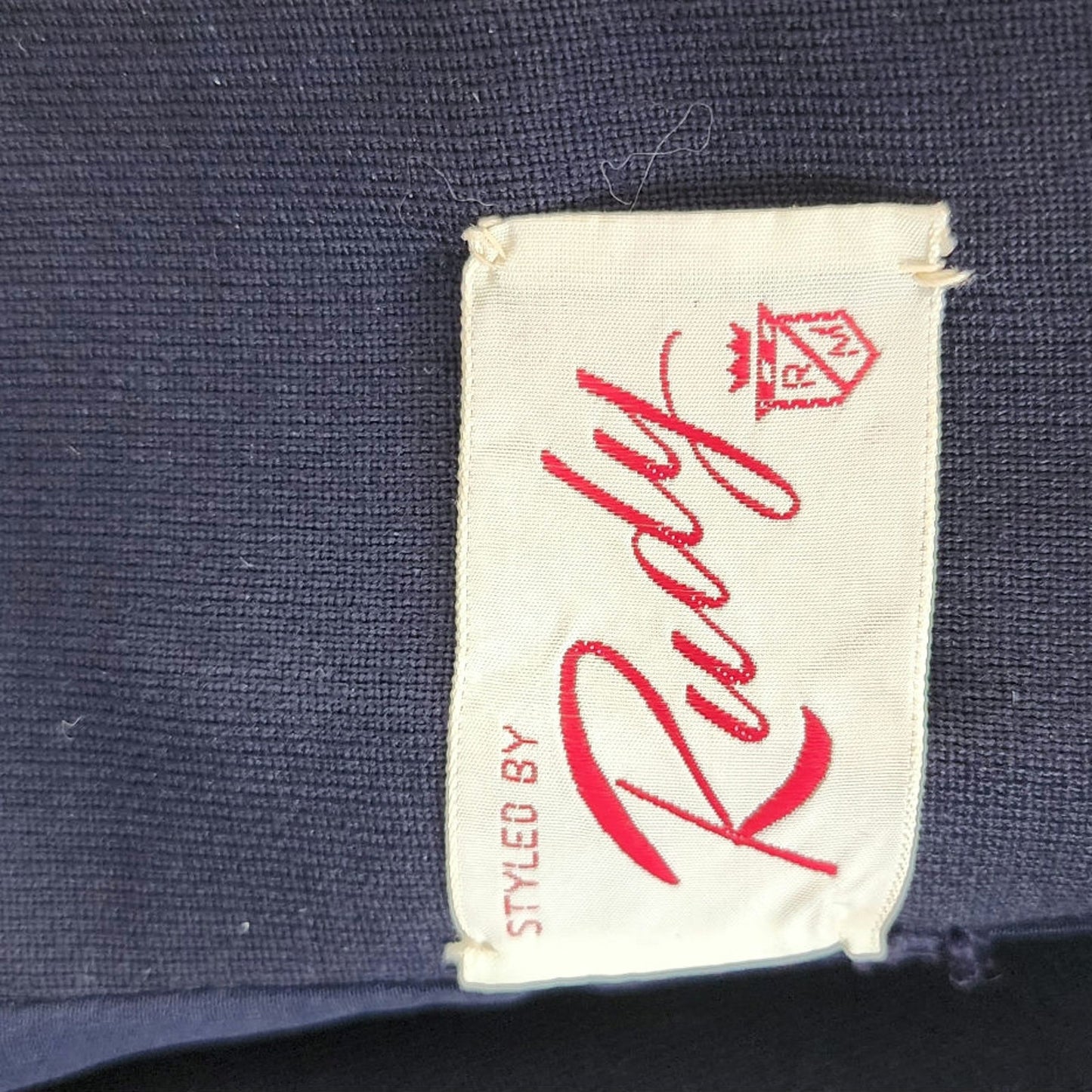Vintage 50s Skirt Suit Navy Blue Baskin Chicago Styled by Rudy