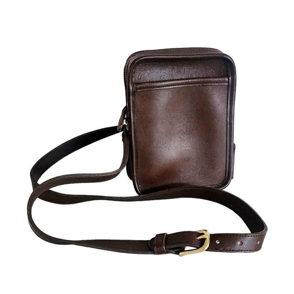 Vintage 90s Coach Bag Kit Camera Brown Leather Crossbody 9973
