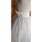 Vintage 50s White Tulle Petticoat Skirt High Waisted Bridal Wedding