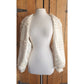 Vintage 80s Handwoven Blazer Cream Textured Cotton by Crystal Wearable Art