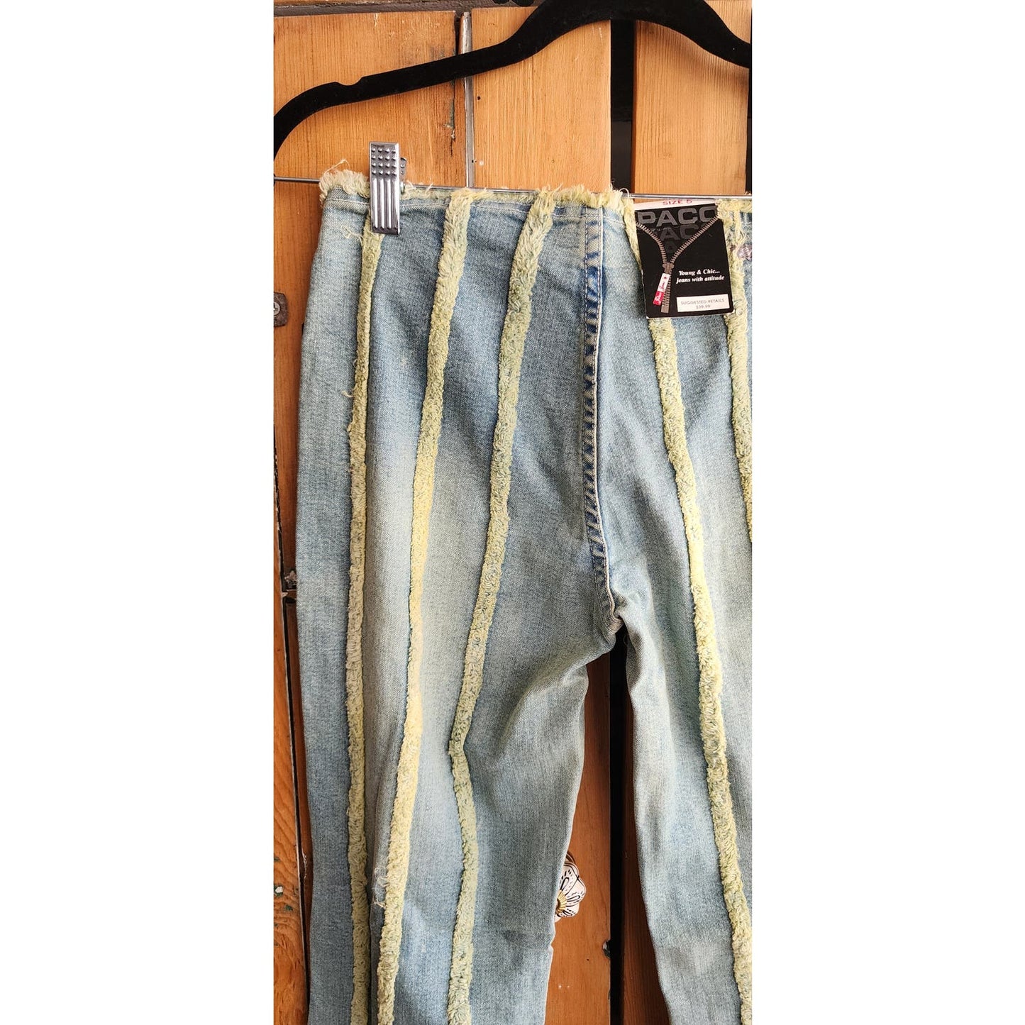 Y2K does 70s Low Rise Blue Jeans Corset Lace Front NWT by Paco