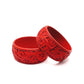 Vintage Cinnabar Bangles Red Carved Chinese Bracelets