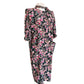 Vintage 1980s UNGARO Silk Floral Print Dress Necktie Sash Button Down Front
