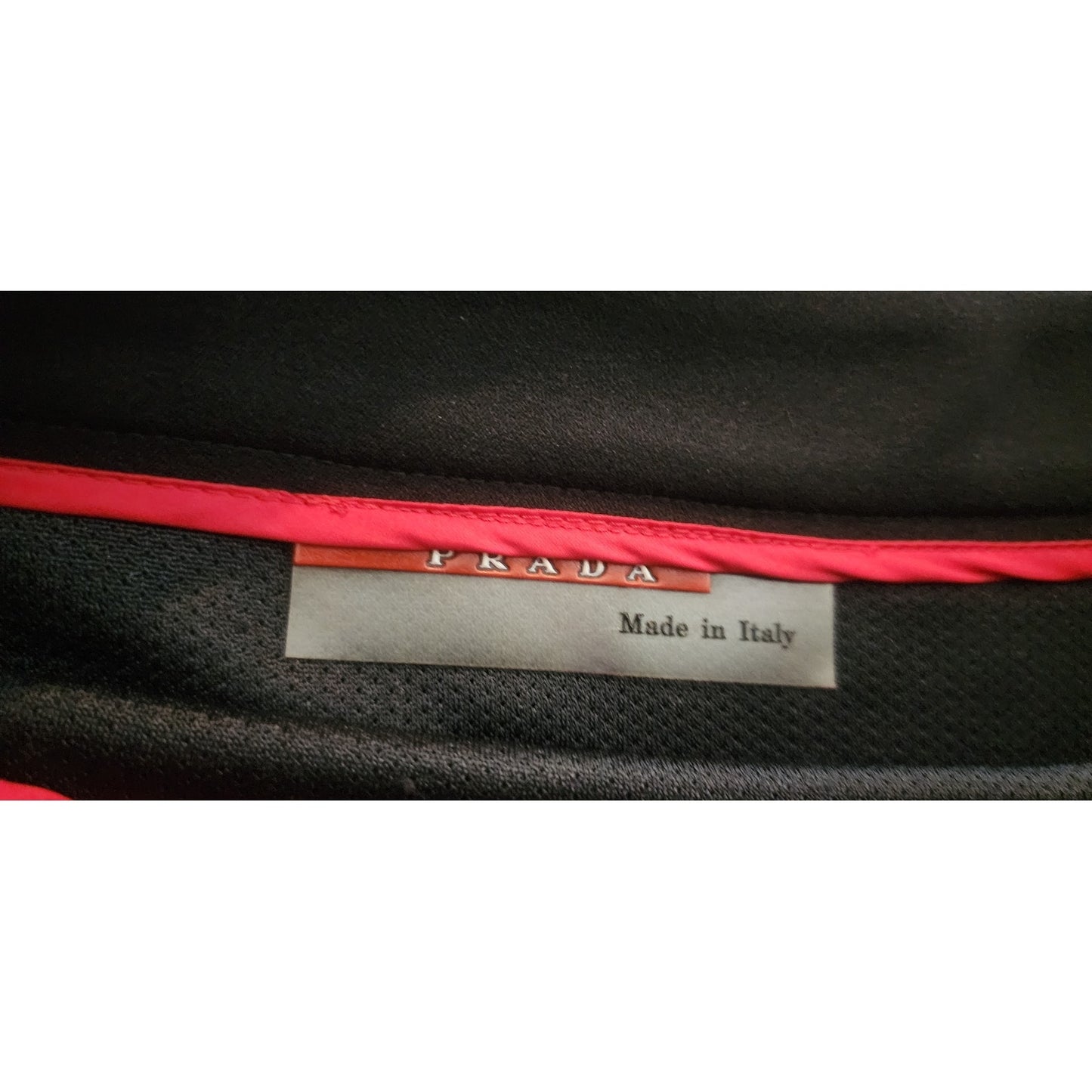 Archive Prada Sport AW 1999 Nylon Belted Technical A Line Skirt Linea Rossa Red Tab Size L