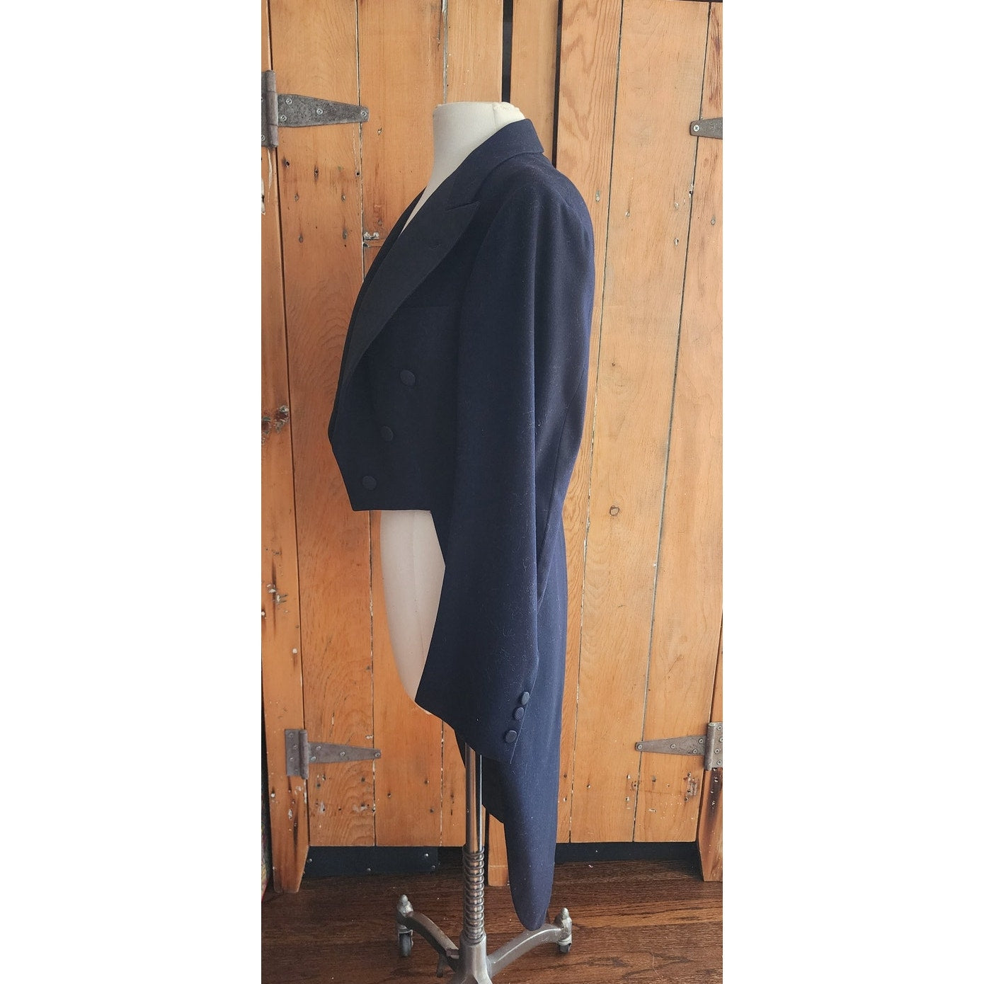 Vintage 30s Mens Tuxedo Tailcoat Black Evening Jacket