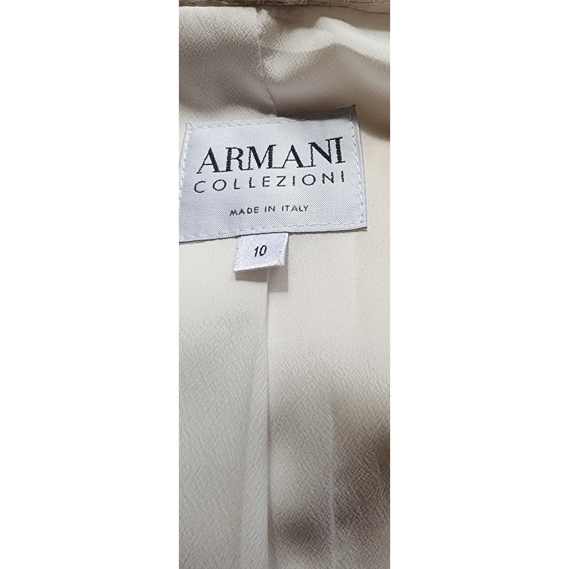 Vintage 2004 ARMANI Blazer in Cream Off White w/Bow Fitted Jacket / Large