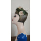 Vintage 50s Flower Hat Green Beige by Paulette Paris