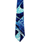 Vintage 60s Mens Necktie Blue Tiki Print Kanaka Hawaiian