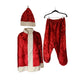 Vintage Santa Claus Costume Jacket Pants Hat Red Velvet