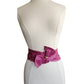Vintage 80s Purple Leather Belt Bow Ginnie Johansen Dallas