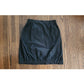 Vintage VUOKKO Finland Skirt Black Cotton Bubble Silhouette Elastic Hem Large Pockets