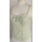 Vintage 2000s Bustier Top Green Ginham Print Nanette Lepore / M