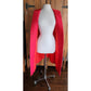 Vintage 60s Red Wool Mod Duster Long Vest Tunic Custom Made