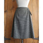 Vintage Dries Van Noten Skirt Gray Houndstooth Wool A Line Knee Length Belt Sash / Medium