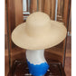 Vintage 1990s Brooks Brothers Panama Hat Handwoven Beige Cream Straw Summer Sun