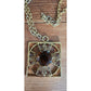 Vintage 1960s Maltese Cross Necklace Baroque Pendant Purple Brown Gold Maximalist Boho
