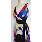 Vintage 2000s Diane von Furstenberg  Wrap Dress Bold Silk Print Sleeveless