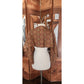 Vintage 1990s Jil Sander Scarf Brown Gold Silk Print Baroque Tessellation