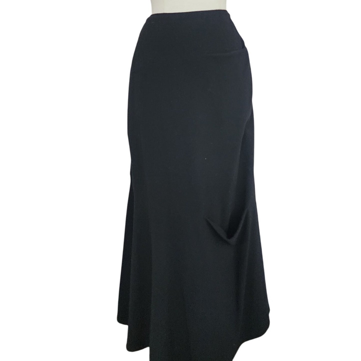 Vintage 1990s Black Skirt Avant Garde Pockets by Lilith France
