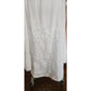 Antique Edwardian Embroidered Petticoat Skirt Underskirt White Cotton Drawstring Waist L