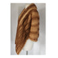 Vintage 50s Brown Mink Fur Shrug Wrap Stole Shawl