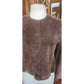 Vintage 1990s Cropped Blazer Brown Suede Jacket Carroll Reed Large