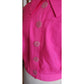 Vintage 90s Pink Silk Jacket Sheer Sleeves Flower Buttons Victoria March Chicago Designer