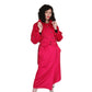 Vintage 1980s Red Wool Coat Long w/Belt Ramosport Paris