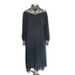 Vintage 70s Giorgio Sant'Angelo Dress Black Silk Georgette & Lace