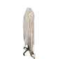 Vintage 1920s Piano Shawl Ivory Silk Embroidered Long Macrame Fringe Manila Evening Wrap