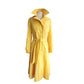 Vintage 70s Yellow Trench Coat Double Breasted Raincoat / S