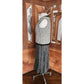 Vintage 1960s Mod Suit Pleated Midi Skirt + Top Gray Black Wool Tweed Geometric Schoolgirl