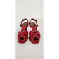 Vintage 40s Red Platform Heels Shoes Maryjane Sandals Frederic Originals 7