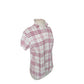 Vintage 2000s Burberry Golf Shirt Polo Top Preppy Plaid V Neck Short Sleeve White Red