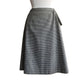 Vintage Dries Van Noten Skirt Gray Houndstooth Wool A Line Knee Length Belt Sash / Medium