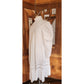 Vintage 80s Ceegee Sue Wong White Cotton Lace Dress Festival Boho Victorian Puff Sleeve