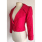 Vintage 90s YSL Saint Laurent Blazer Fuschia Silk Rive Gauche