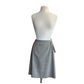 Vintage Dries Van Noten Skirt Gray Houndstooth Wool A Line Knee Length Belt Sash / Medium