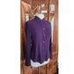 Y2K Prada Silk Blouse Purple Long Sleeve Single Pocket Button Down