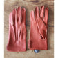 Vintage MEROLA Gloves Orange Leather Ladies 7 Made in Italy