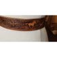 Vintage 1970s The Rowel Brown Belt Tooled Leather Horses Trees Cowboy Western